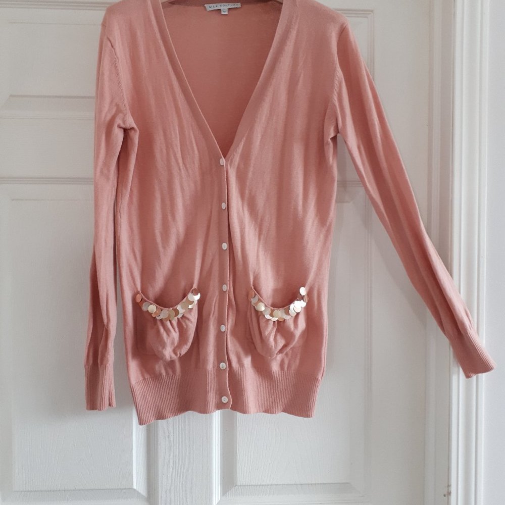 Cardigan by Silk Culture - Size M - Pale Pink - Picture 1 of 4